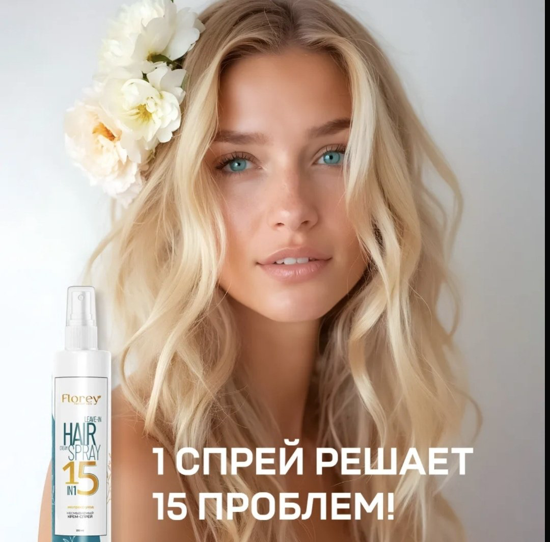 Florey Несмываемый Крем-Спрей 15в1 крем-спрей 250 мл купить,NaN