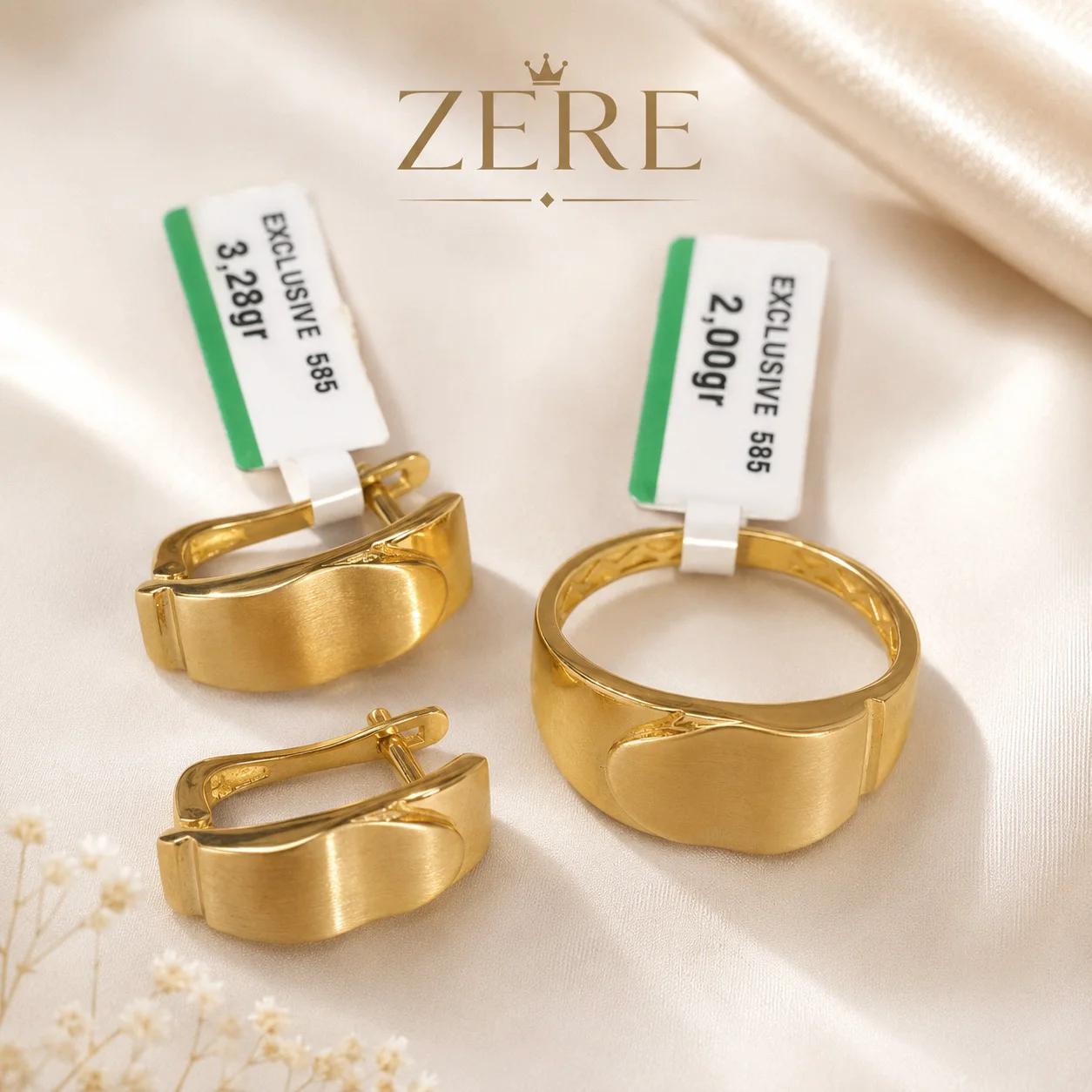 Комплект украшений Zere ZR180702 жёлтое золото 5.23гр 18р  купить,463700