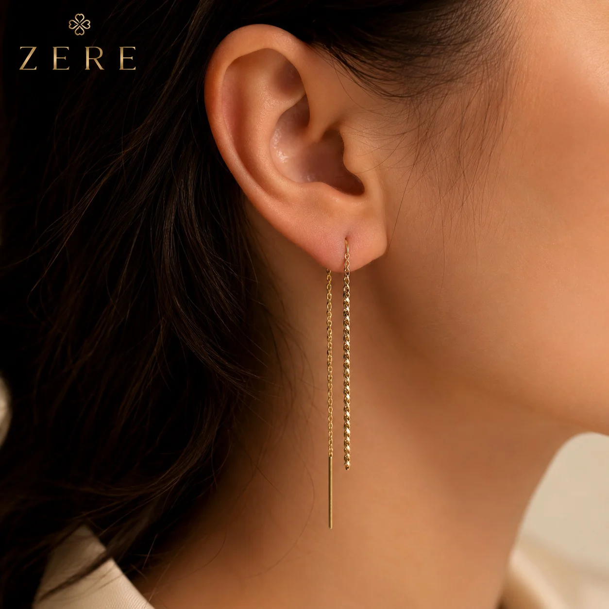 Серьги Zere ZR180713 жёлтое золото 2.48гр  купить,203800