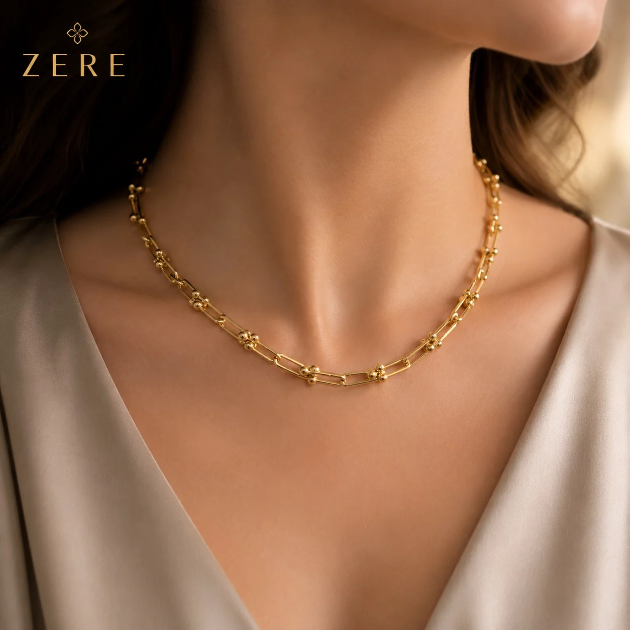 Цепочка Zere ZR180711 жёлтое золото 12.49гр 45см  купить,1054650