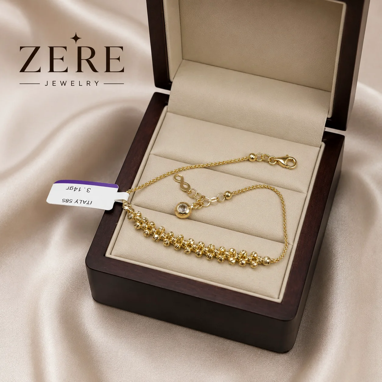 Браслет Zere ZR180719 жёлтое золото 3.14гр 18р  купить,259900