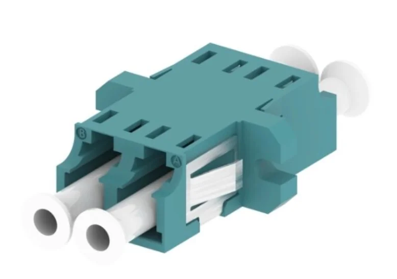 Адаптер FO Adapter Duplex LC OM3/OM4 with flange aqua купить,7250