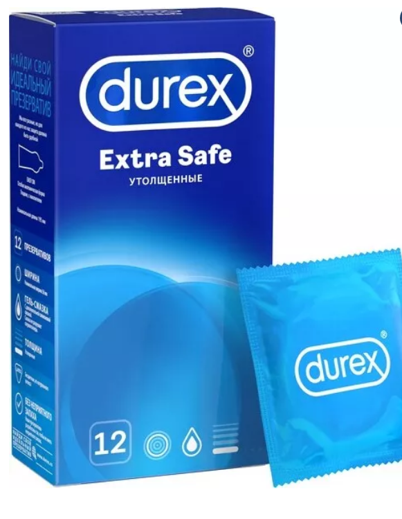 Durex Презервативы дюрекс экстра сейф N12/уп