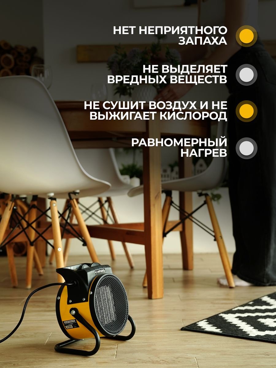 Тепловая электрическая пушка Electrolite CH 2000S, 2 кВт купить,0