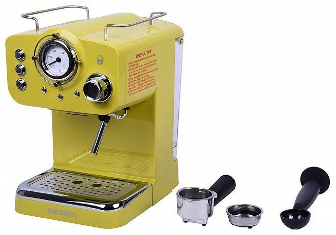 Кофеварка Oursson EM1500/GA желтый купить,0