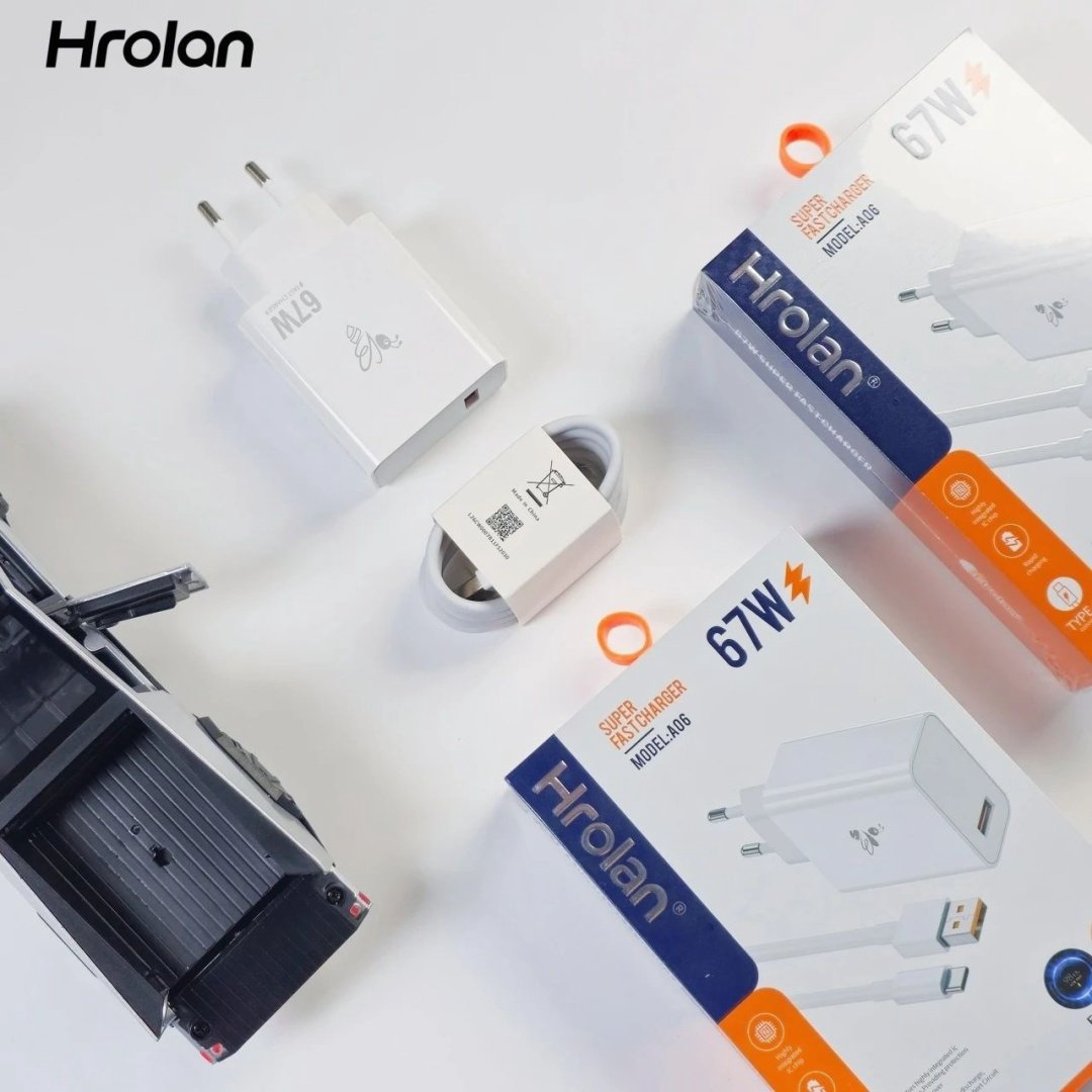 Зарядное устройство Hrolan A06 67W USB Type-C белый купить,8000