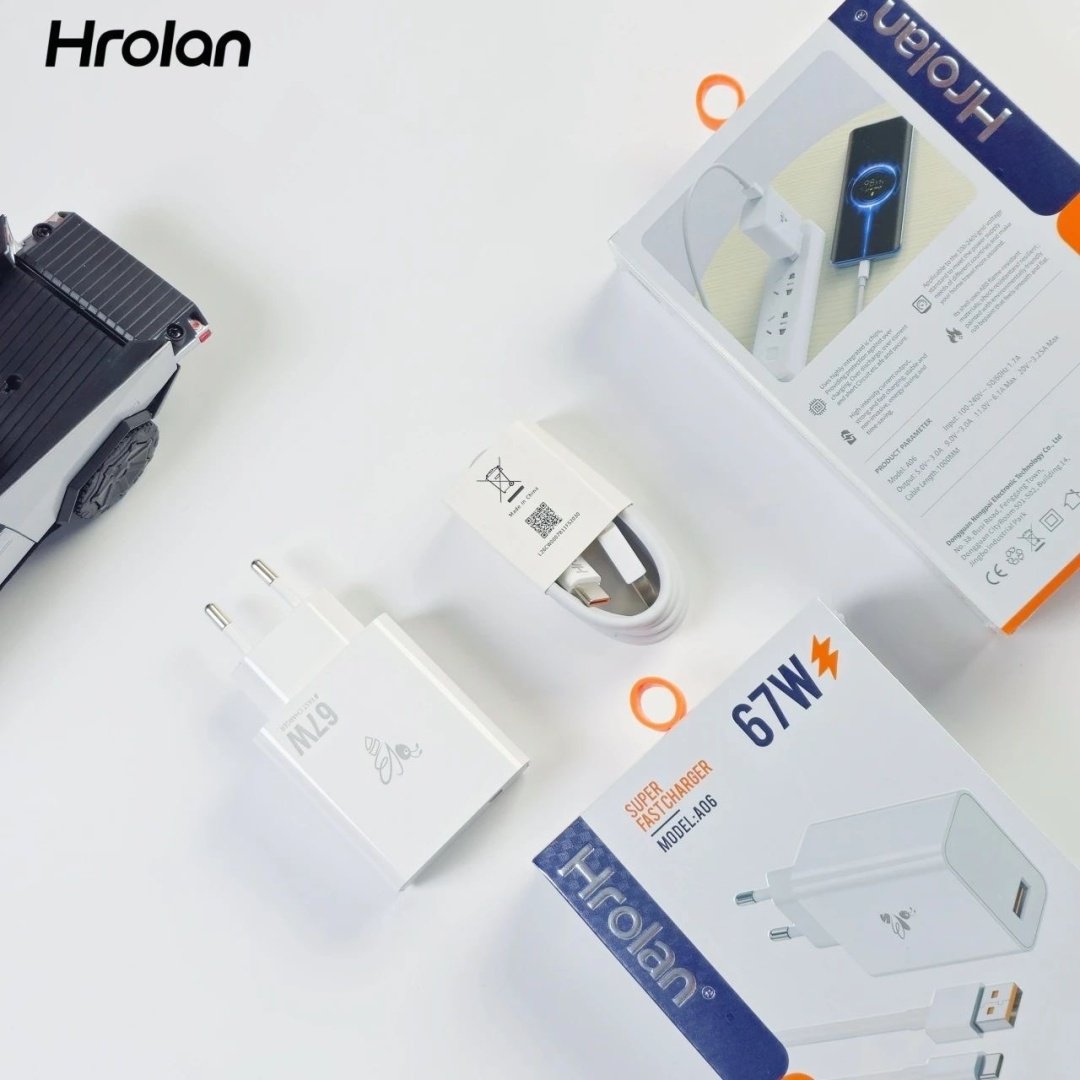 Зарядное устройство Hrolan A06 67W USB Type-C белый купить,8000