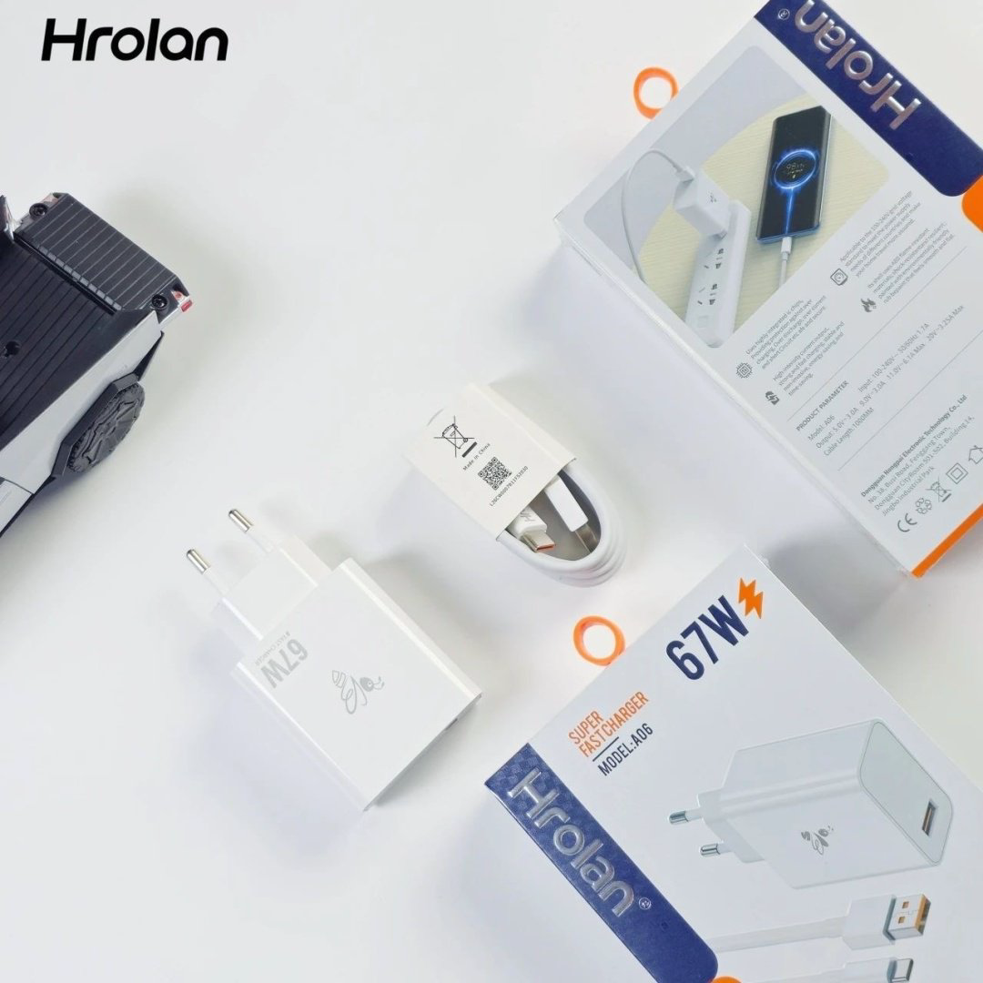 Зарядное устройство Hrolan A06 67W USB Type-C белый купить,8000