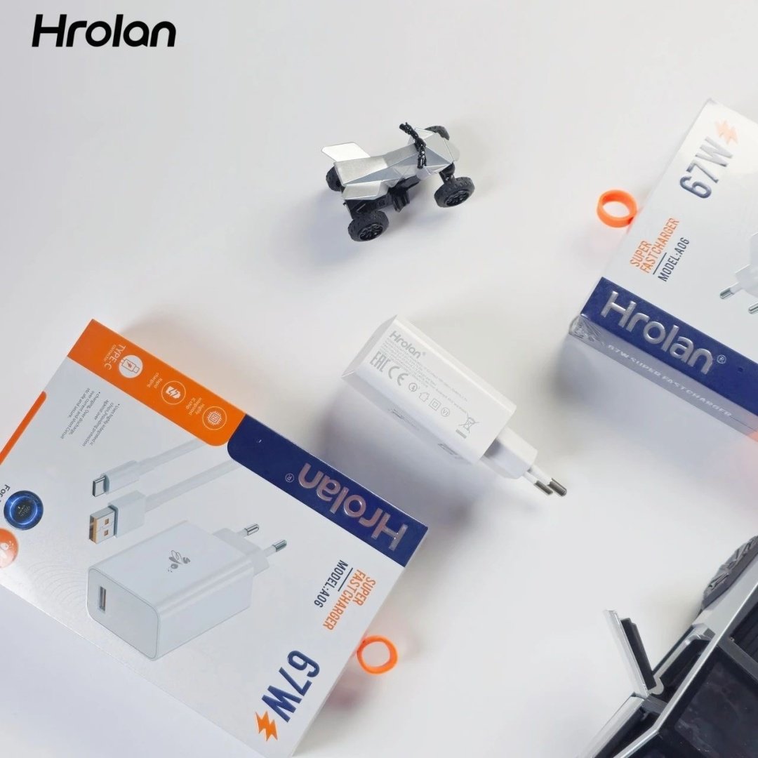 Зарядное устройство Hrolan A06 67W USB Type-C белый купить,8000
