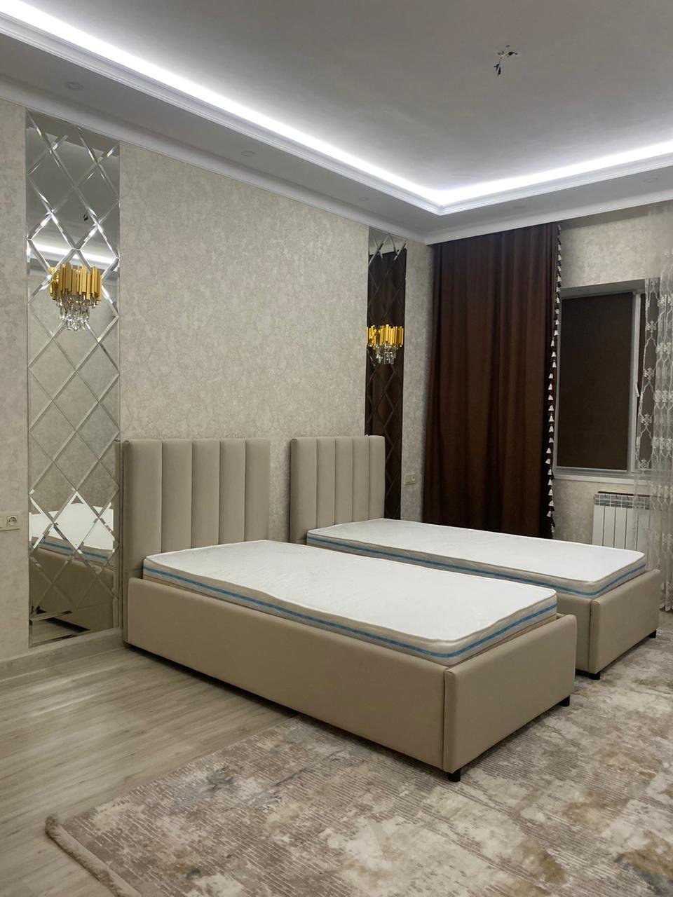 Кровать 2438001 90x200см с матрасом бежевая купить,NaN