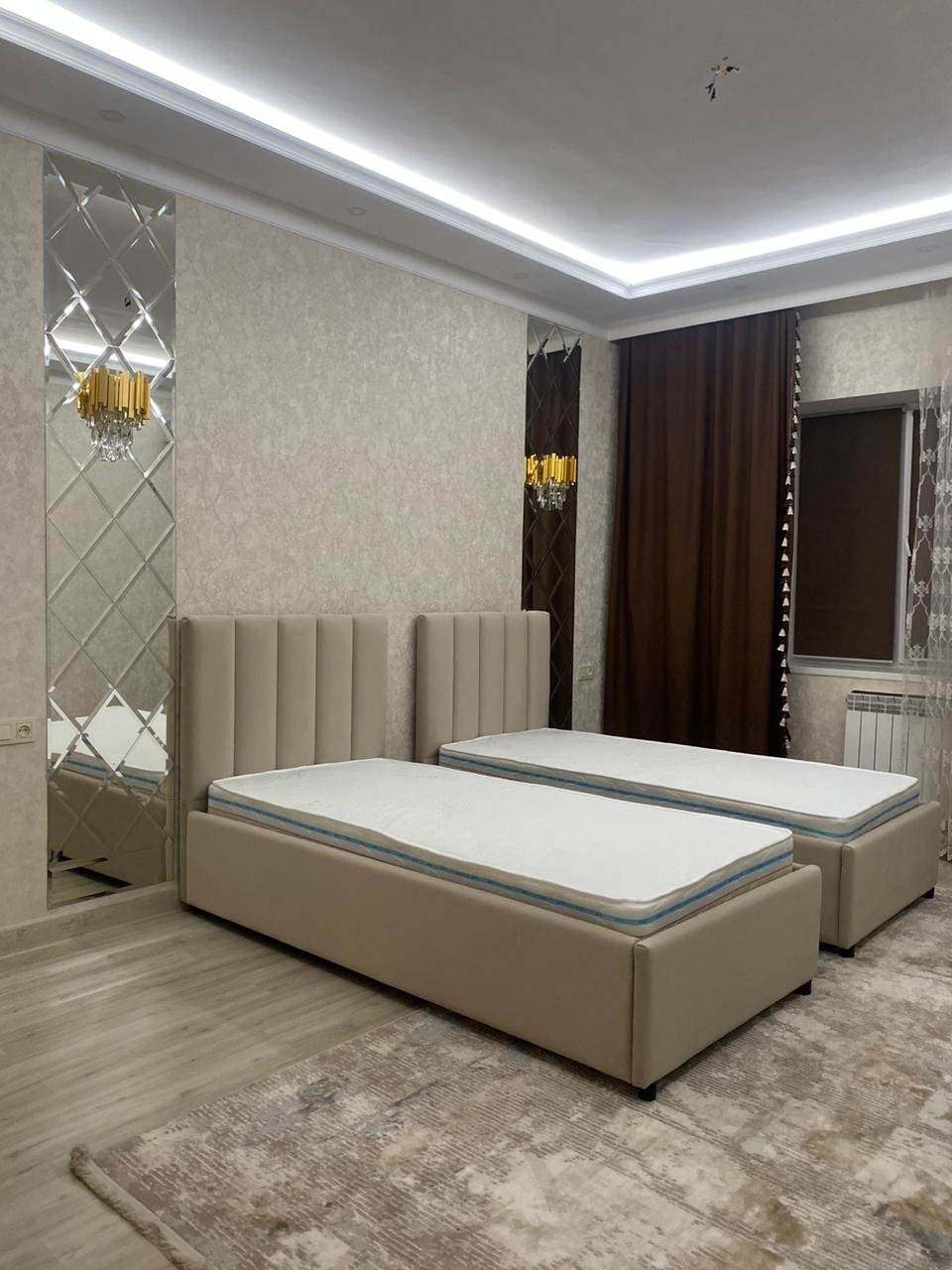 Кровать 2438001 90x200см с матрасом бежевая купить,NaN
