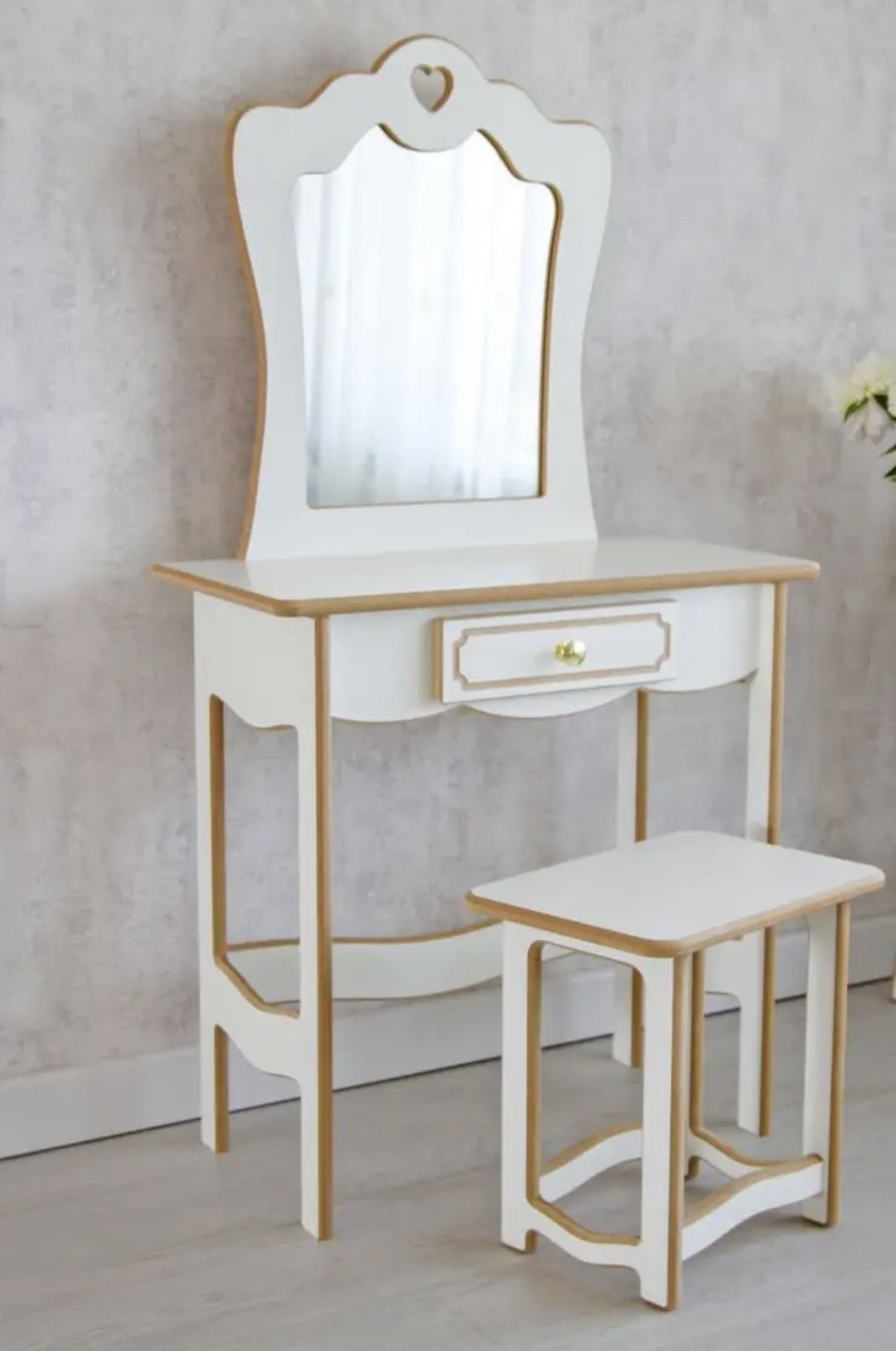 BEST-CHOICE детский туалетный столик, 62x31x115 см, бежевый