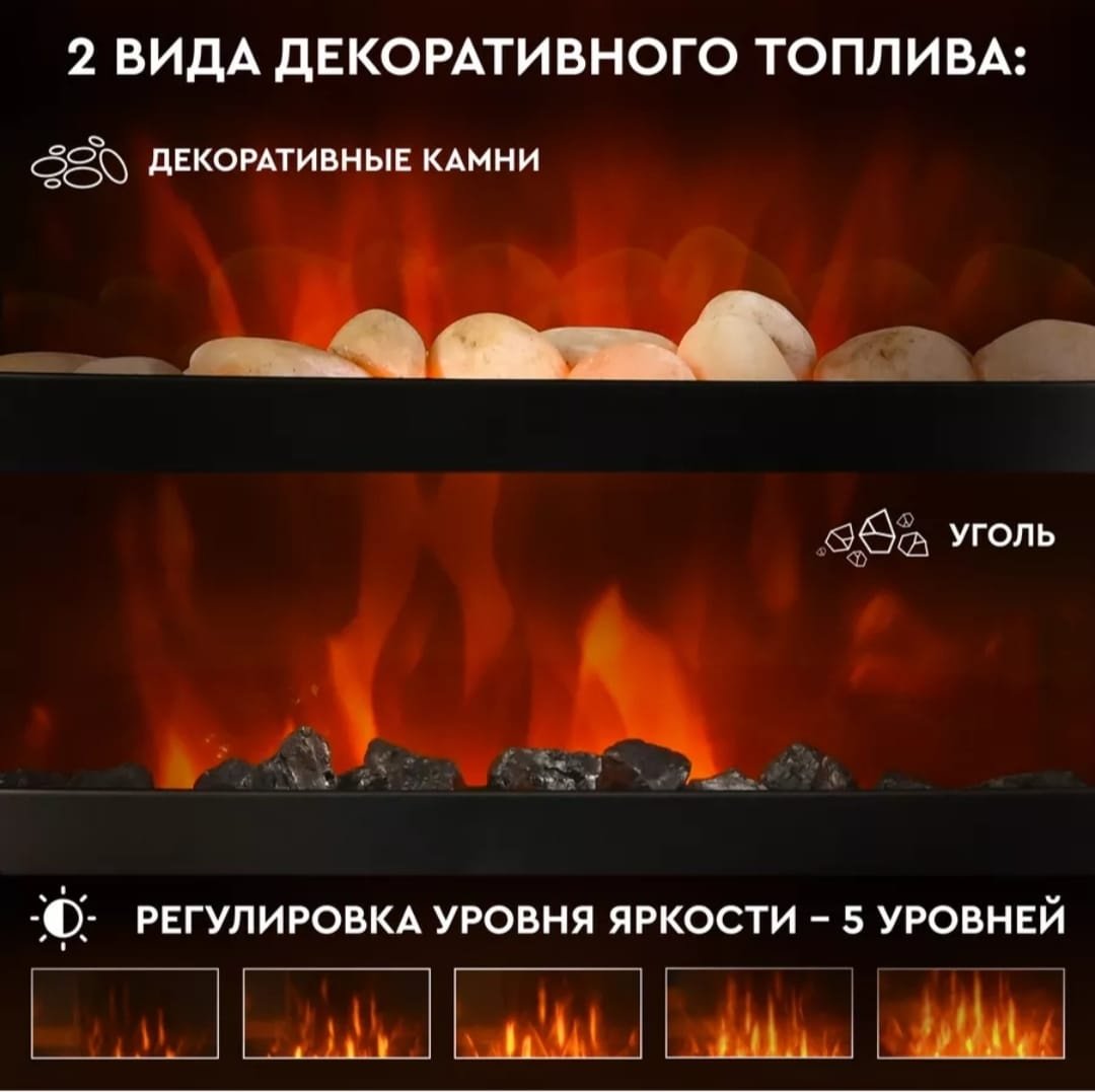 Электрокамин Planta напольный PFP-FS600-black - ForteMarket Электрокамин Planta напольный PFP-FS600-black купить,0