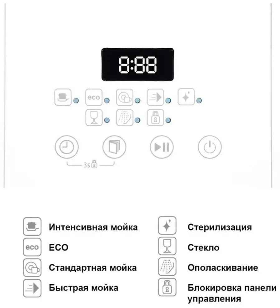 Посудомоечная машина Oursson DW4003TD белый купить,0