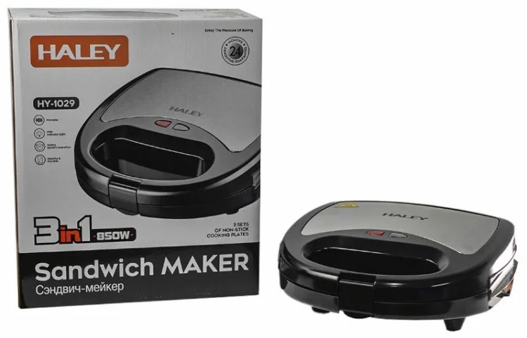 Вафельница Haley HY-1029 серая - ForteMarket Вафельница Haley HY-1029 серая купить,0