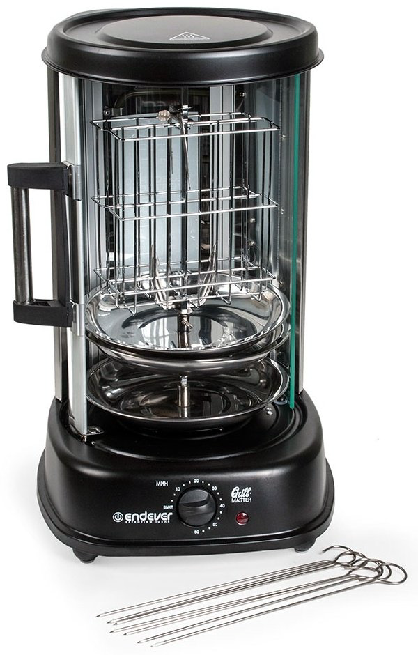Гриль, шашлычница ENDEVER Grillmaster 300 черный купить,NaN