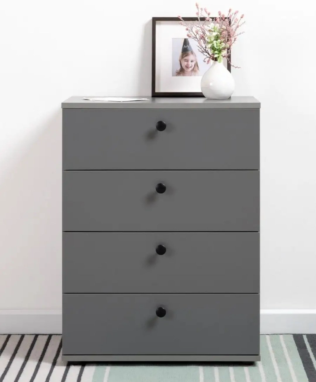Комод CHOICE 349345, 57x35x75 см, серый, графит купить,NaN
