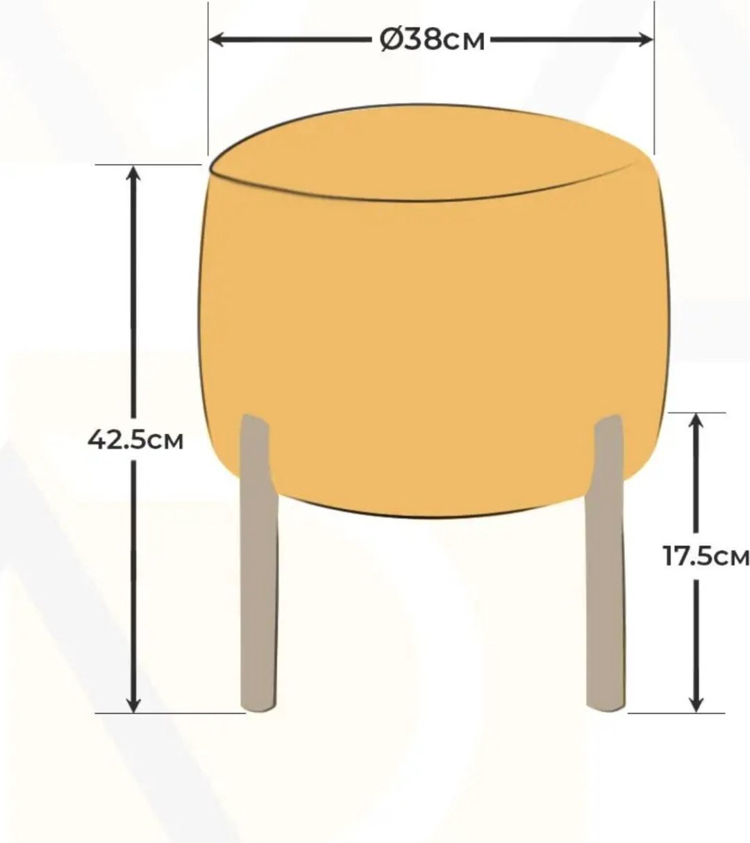Пуф CHOICE 471223, 38x38x42 см, белый купить,NaN