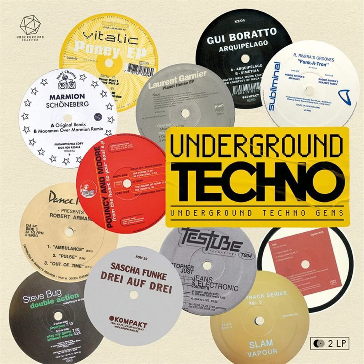 Пластинка #Undergound Techno 2LP купить,NaN