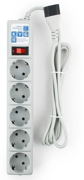 Сетевой фильтр Power Cube SPG-B-10 3м серый купить,NaN