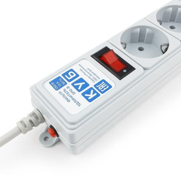 Сетевой фильтр Power Cube SPG-B-10 3м серый купить,NaN