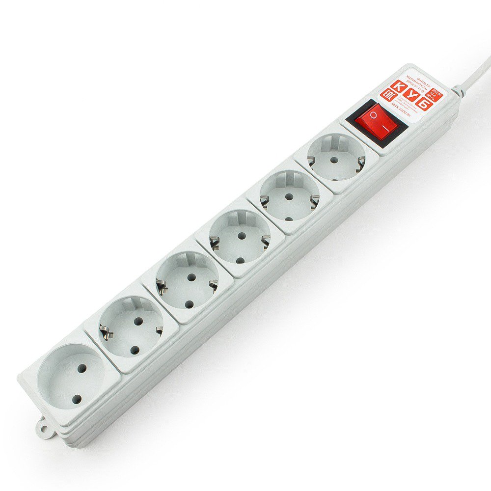 Сетевой фильтр Power Cube SPG(5+1)-B-10 3м серый