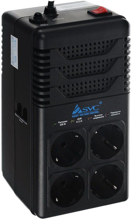 Стабилизатор SVC AVR-1008-G черный купить,NaN