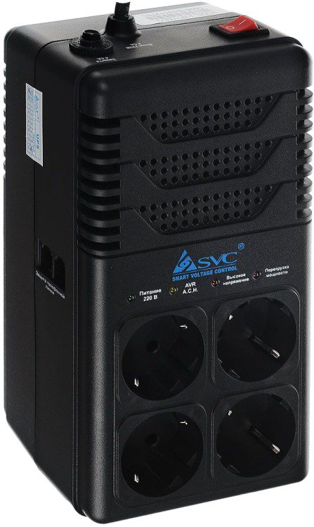 Стабилизатор SVC AVR-1008-G черный купить,NaN
