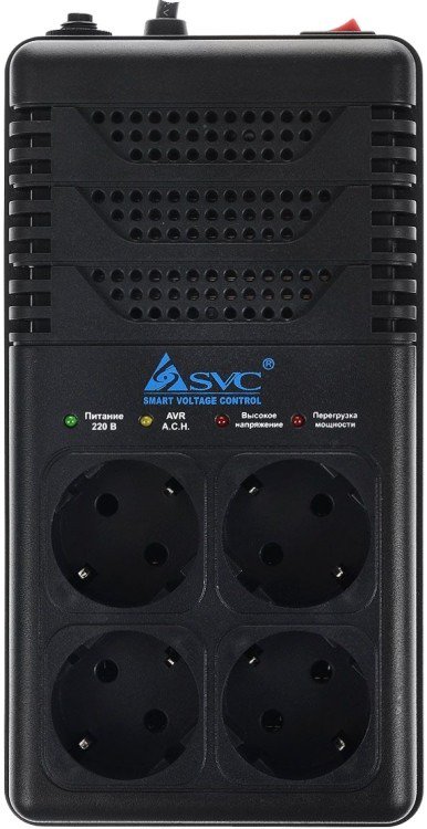 Стабилизатор SVC AVR-1008-G черный купить,NaN
