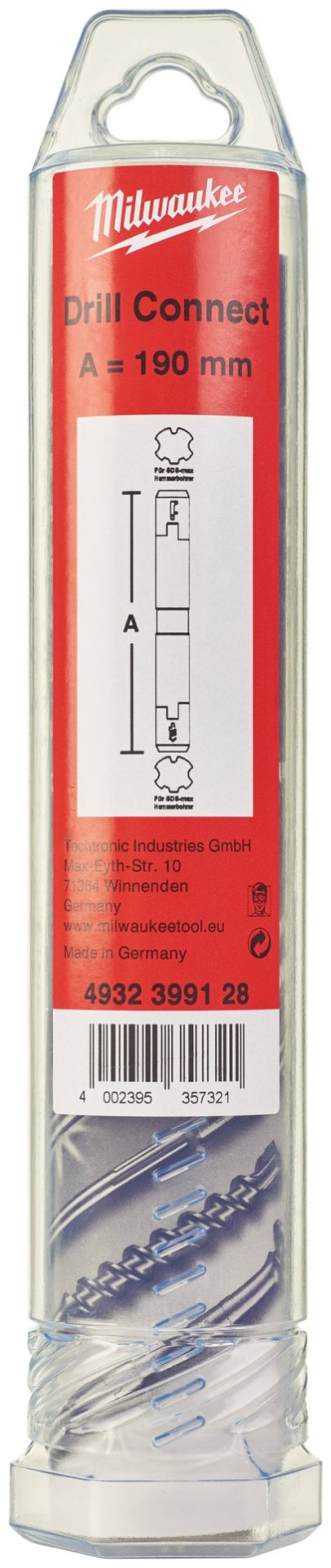Milwaukee переходник SDS-Max Drill Connect 4932399128 1 шт