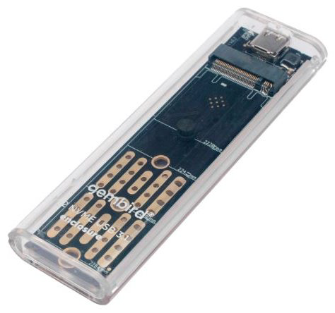 Внешний бокс Gembird EEM2-NVME-2 прозрачный купить,NaN