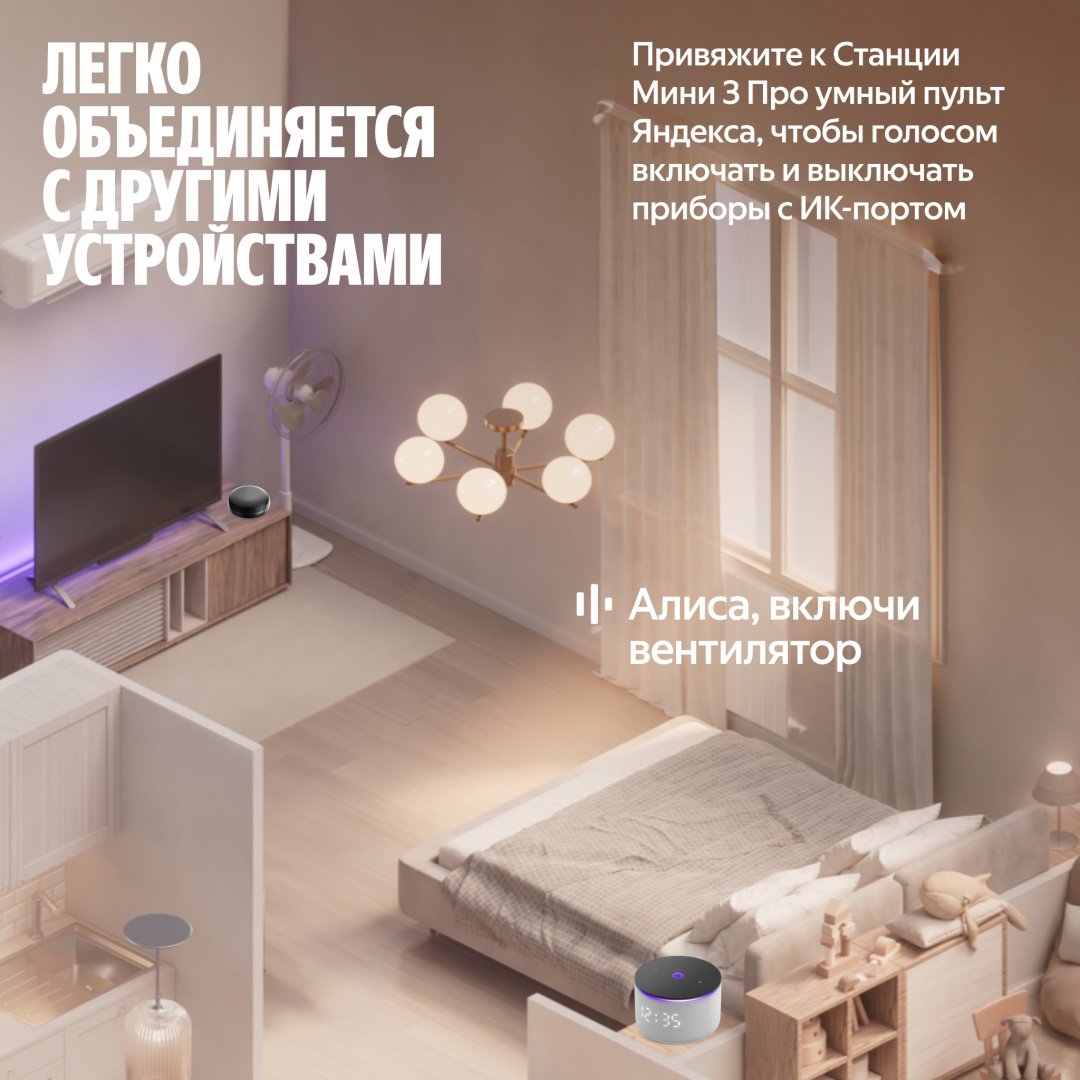 Умная колонка Яндекс Мини 3 Про серый - ForteMarket Умная колонка Яндекс Мини 3 Про серый купить,0