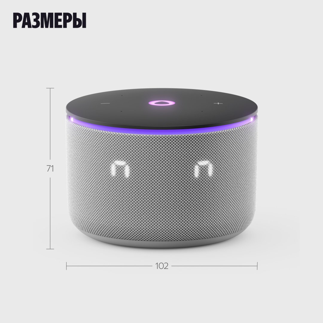 Умная колонка Яндекс Мини 3 Про серый - ForteMarket Умная колонка Яндекс Мини 3 Про серый купить,0