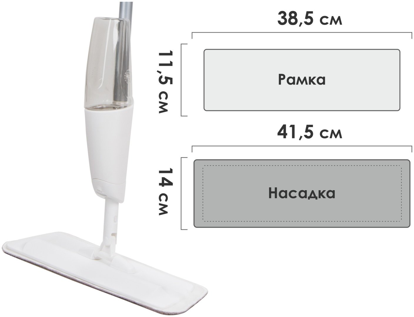 PERFECTO LINEA швабра 43-403011, белый - ForteMarket PERFECTO LINEA швабра 43-403011, белый купить,0
