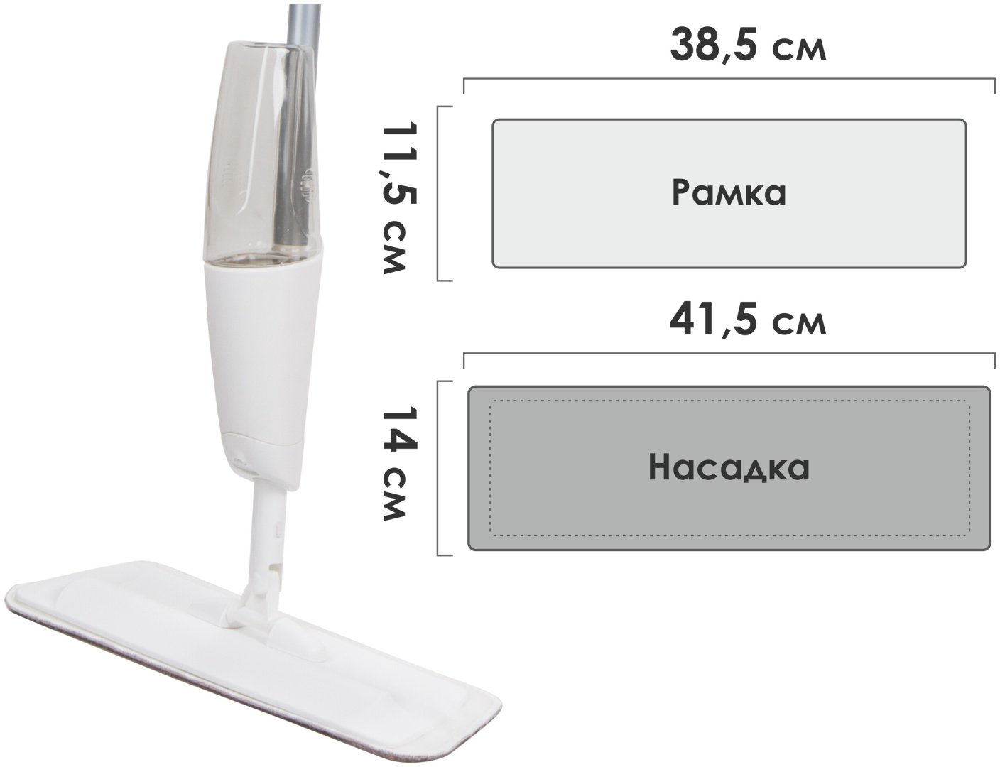 PERFECTO LINEA швабра 43-403011, белый купить,NaN