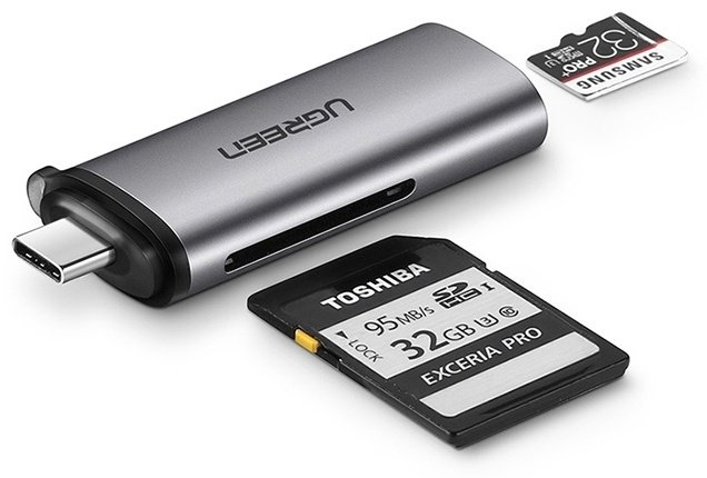 Картридер Ugreen 50704 SD, SDHC, microSD, micro SDHC, micro SDXC, RS-MMC купить,NaN
