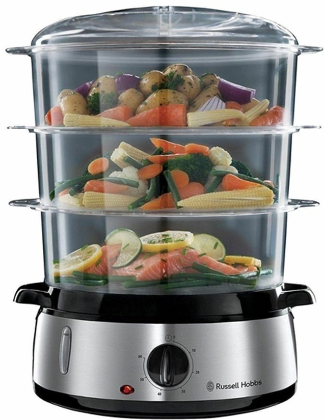 Пароварка Russell Hobbs 19270-56 9 л. черный, стальной купить,36015