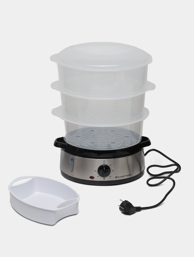 Пароварка Russell Hobbs 19270-56 9 л. черный, стальной - ForteMarket Пароварка Russell Hobbs 19270-56 9 л. черный, стальной купить,0