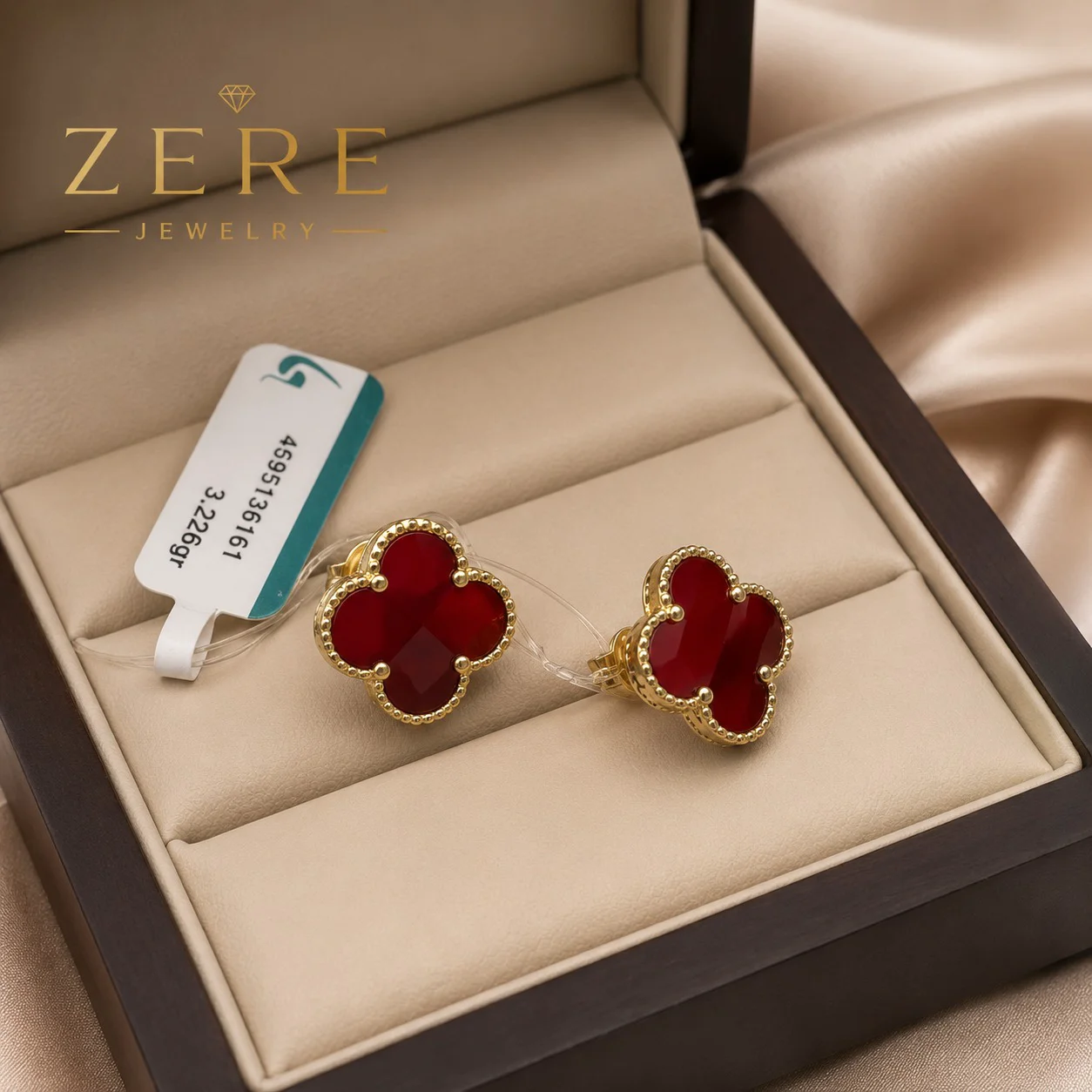 Серьги Zere ZR190703 красное золото 3.22гр купить,266700