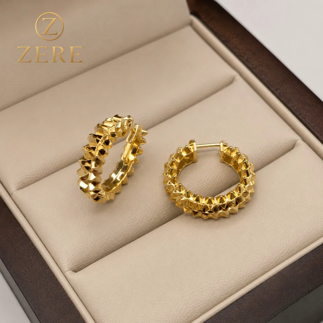 Серьги-кольца Zere ZR190708 жёлтое золото 5.27гр  купить,440950