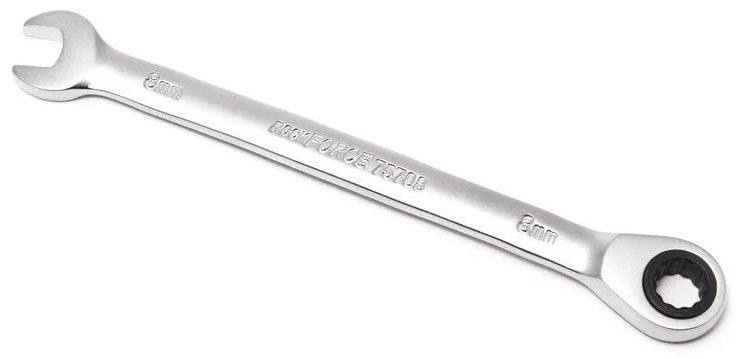 ROCKFORCE ключ комбинированный трещоточный 8 мм RF-75708, 1 шт