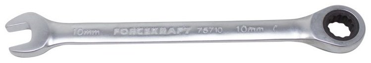 ForceKraft ключ комбинированный трещоточный 10 мм FK-75710, 1 шт