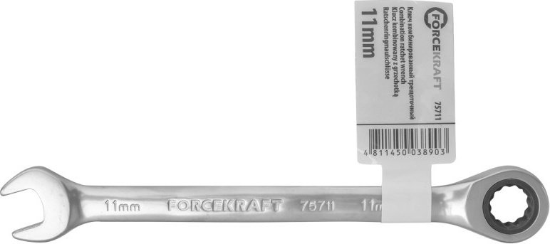 ForceKraft ключ комбинированный трещоточный 11 мм FK-75711, 1 шт