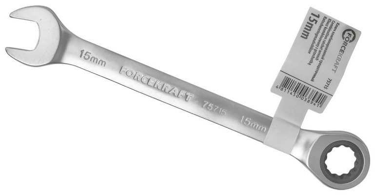 ForceKraft ключ комбинированный трещоточный 15 мм FK-75715, 1 шт