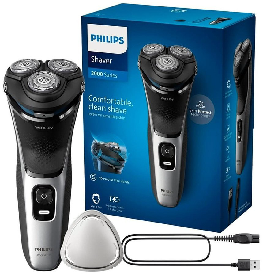 Электробритва Philips S3143/00 роторная от аккумулятора купить,NaN