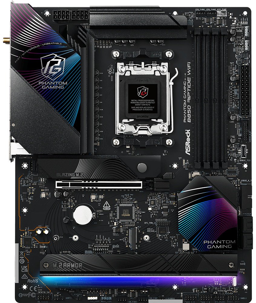 Материнская плата ASRock B850 RIPTIDE WIFI DDR5 - ForteMarket Материнская плата ASRock B850 RIPTIDE WIFI DDR5 купить,0