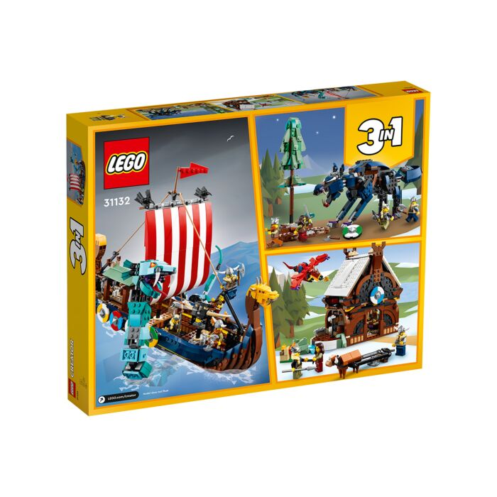 Конструктор LEGO Корабль викингов и Мидгардский змей Creator 31132 купить,NaN