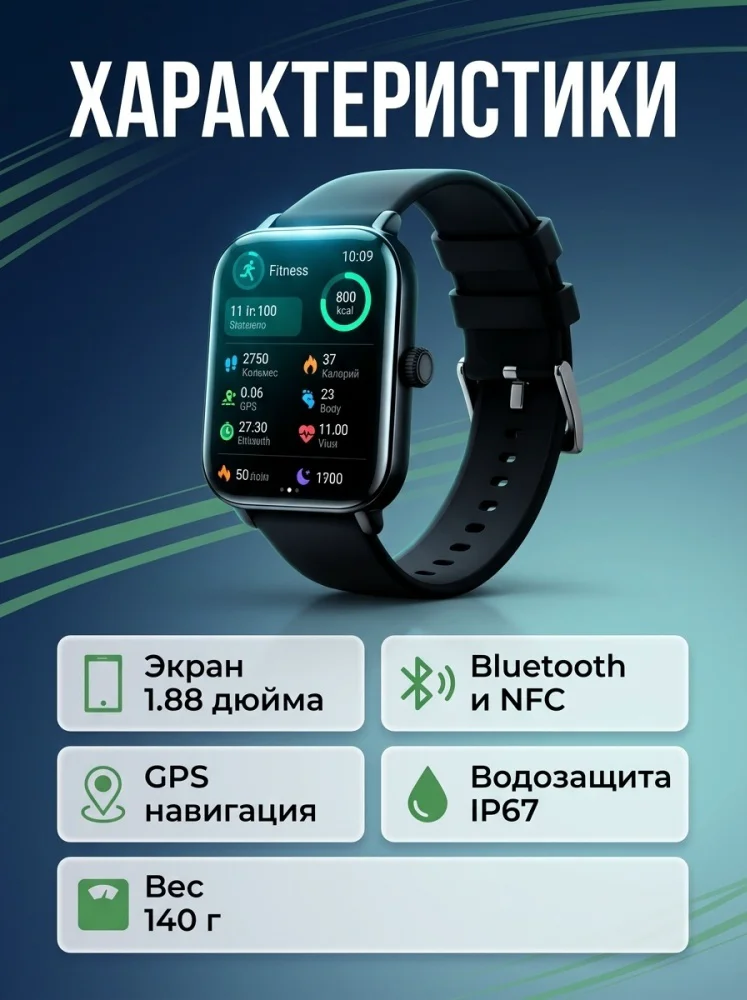 Смарт-часы Avio Smart watch SM-11 44мм черный купить,14990