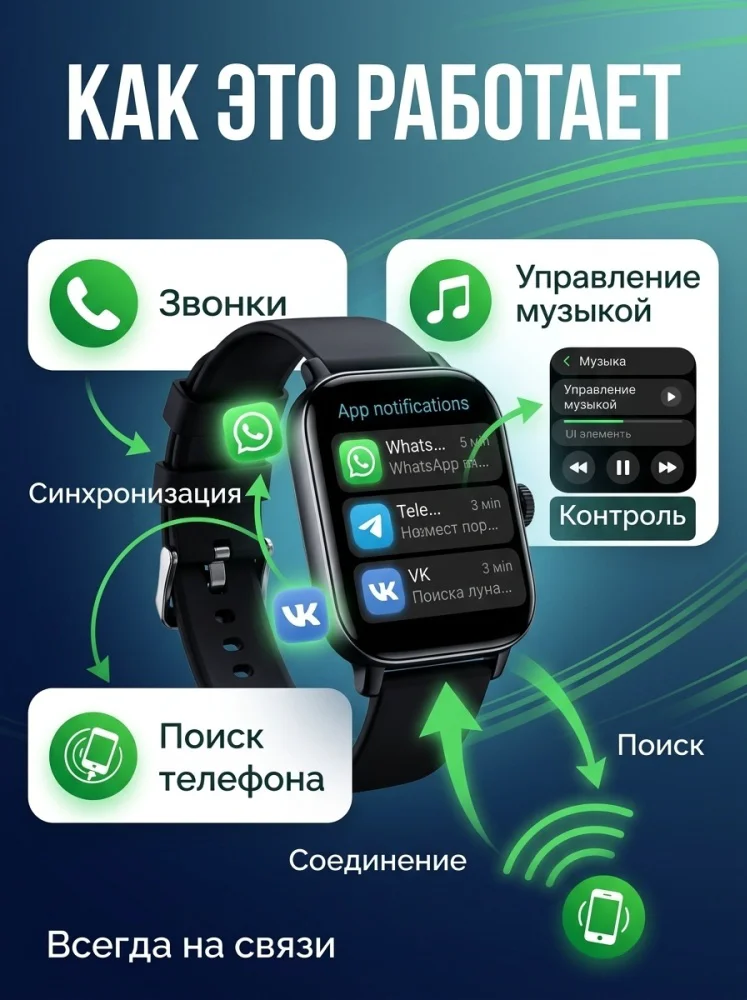 Смарт-часы Avio Smart watch SM-11 44мм черный купить,14990