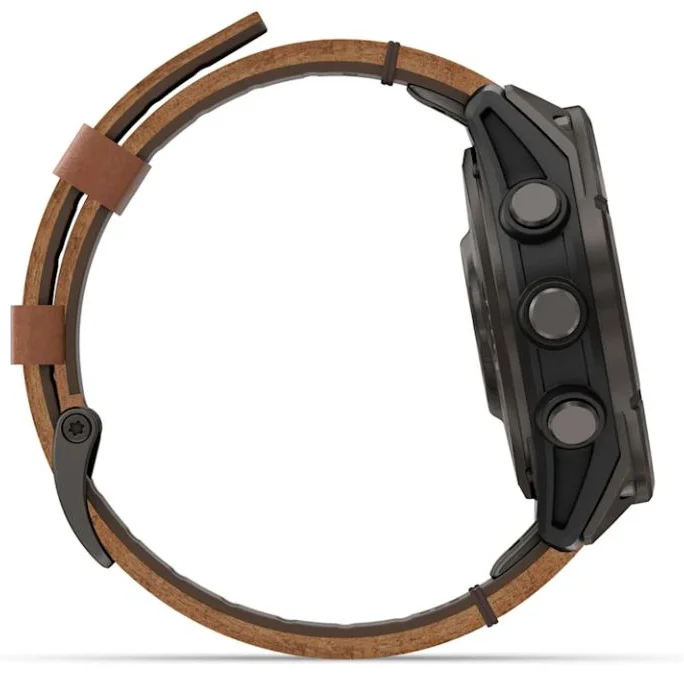 Смарт-часы Garmin Fenix 8 Pro 47 мм черный-коричневый + ремешок